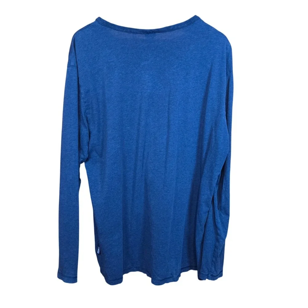 Patagonia Organic Cotton Long Sleeve‎ Henley Shirt Blue Mens XL - Picture 3 of 6